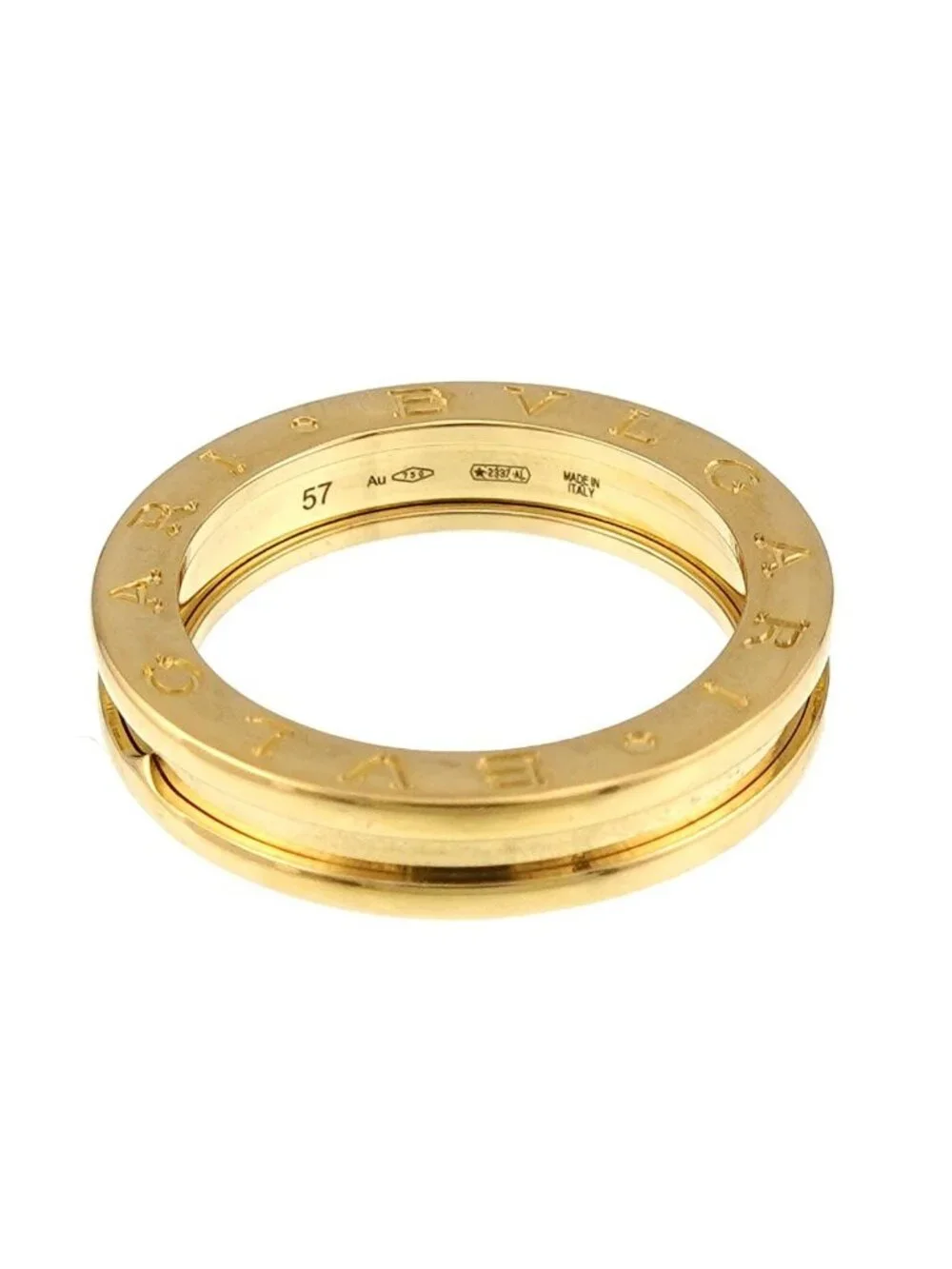 Bvlgari Band 57 Ring 18K Yellow Gold